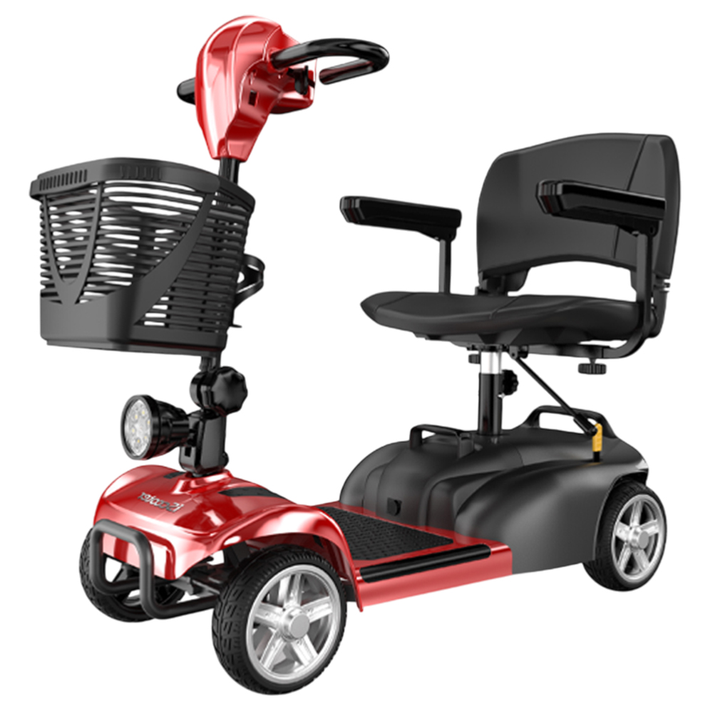 iScooter X02 Mobility Robogó, 300 W-os Motor, 24 V 12 Ah Akkumulátor, 8 km/h Max. Sebesség, 25 km Hatótávolság, 4 Kerekű Elektromos Roller Forgóüléssel és Elektromágneses Fékkel, 136 kg Max. Terhelhetőség