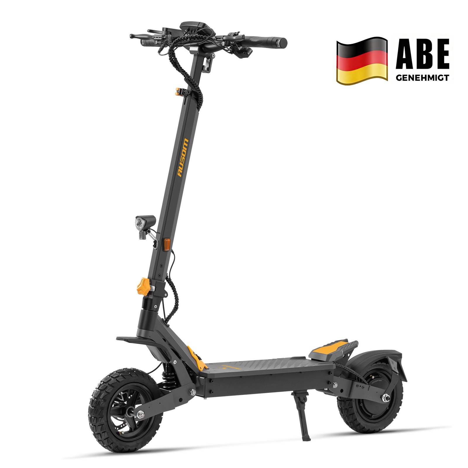 

Ausom L1 Electric Scooter, ABE certification, 500W Motor, 48V 15.6Ah Battery, 10 inch Tires, 20km/h Max Speed, 70km Range, Disc Brakes, Swingarm Suspension, NFC & Passcode Unlock