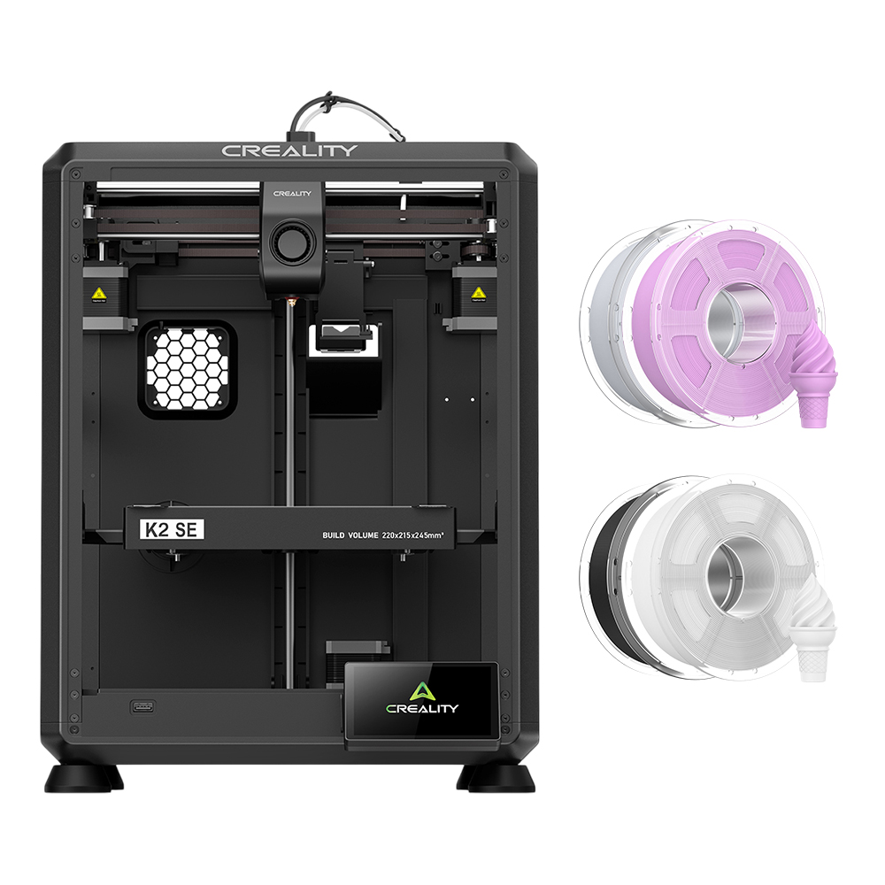 Creality K2 SE Combo 3D Printer + 4kg Mecpow High Speed PLA+ Filament - Black/White/Gray/Lilac