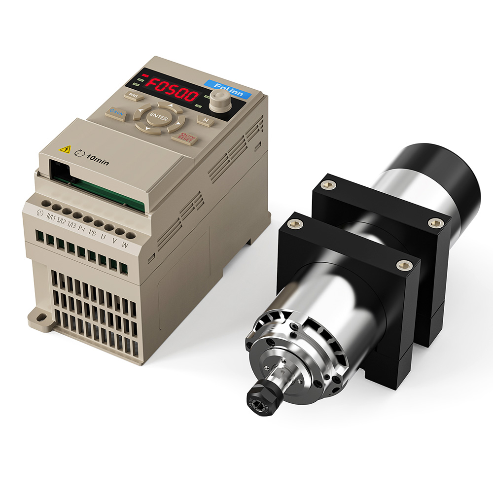 TWO TREES F65A Air-Cooled CNC Spindle Kit for TTC450 Pro/TTC450 Ultra, High-Power 1000W, ER11 Precision Collet, Cast Aluminum Body, Low Noise & Anti-Leak Design, Compatible with Wood/Metal/Acrylic