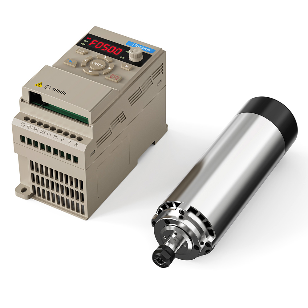 TWO TREES F65A Air-Cooled CNC Spindle Kit for TTC6050/TTCH40/TTCH80, High-Power 1000W, ER11 Precision Collet, Cast Aluminum Body, Low Noise & Anti-Leak Design, Compatible with Wood/Metal/Acrylic