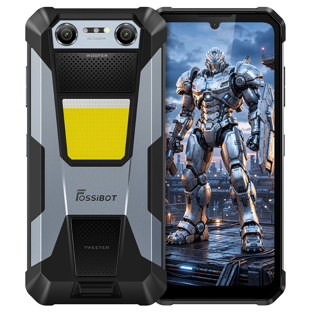FOSSiBOT F106 Plus Rugged Smartphone, 6GB RAM + 128GB ROM, 12000mAh Battery, 120dB Dual Stereo Speakers, 20MP Night Vision Camera, 50MP AI Camera, 6.745