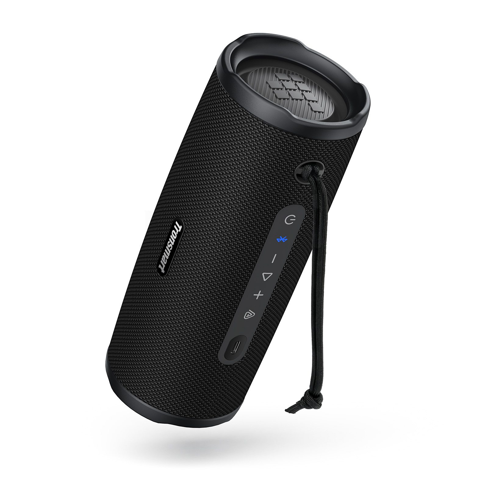 Tronsmart Mirtune C3 Plus hordozható kültéri hangszóró, 50W sztereó hangzás, Bluetooth 6.0, IPX7 vízálló, Auracast ™ Több hangszóró szinkronizálása, akár 12 órás lejátszási idő, USB-C töltés - Fekete