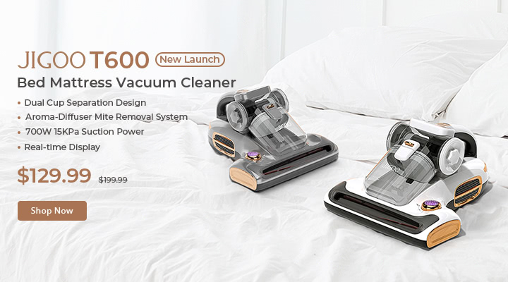 JIGOO T600 Bed Mattress Vacuum Cleaner, Only $129.99