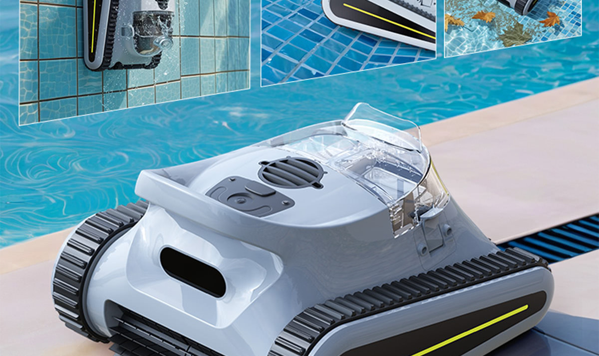 Robot Piscine Haut De Gamme SEAUTO CRAB PRO - Nettoyeur Intelligent Sol Et Parois - Neuf