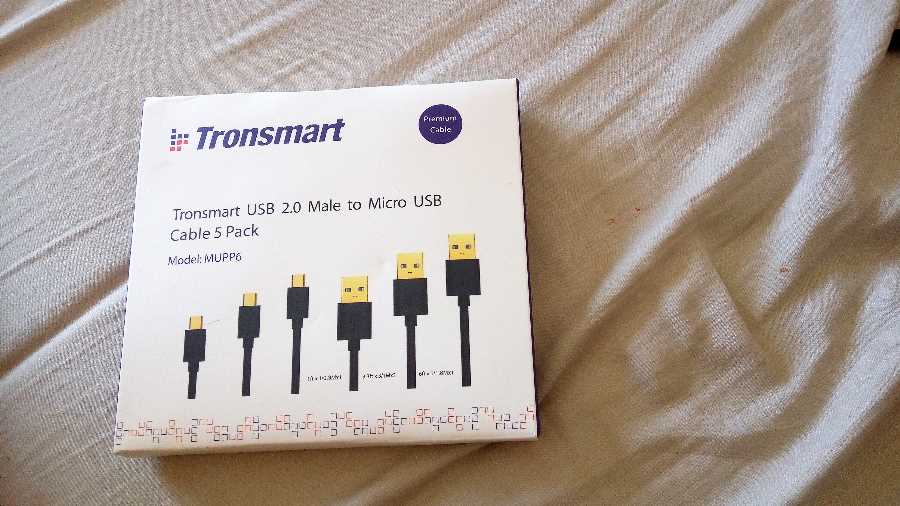 Tronsmart [5 Pack] 6ft*1 &amp; 3.3ft*3 &amp; 1ft*1 Gold Plated Premium Micro USB Cable Sync &amp; Charging Cable 0.3M 1M 1.8M