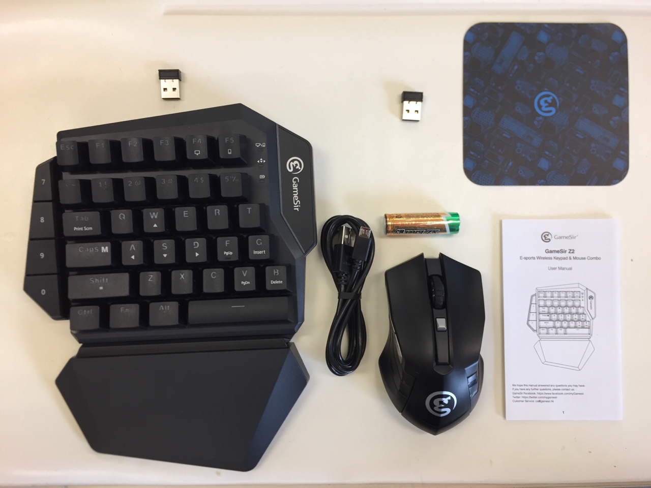 GameSir Z2 Wireless Gaming Keyboard And DPI Mouse One-hand e-sports keyboard HYH 