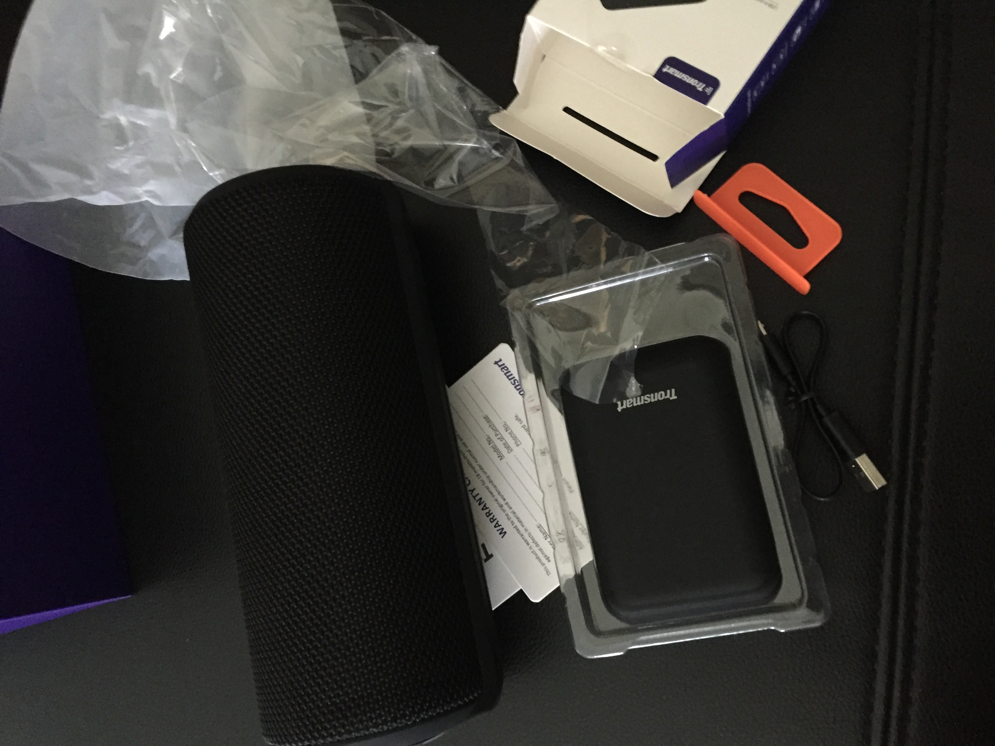 Tronsmart Element T6 Plus Portable Bluetooth 5.0 Speaker with 40W Max Output, Deep Bass, IPX6 Waterproof, TWS - Black