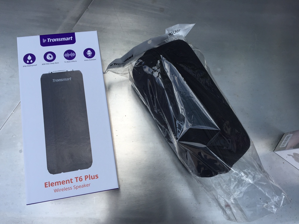 Tronsmart Element T6 Plus Portable Bluetooth 5.0 Speaker with 40W Max Output, Deep Bass, IPX6 Waterproof, TWS - Black