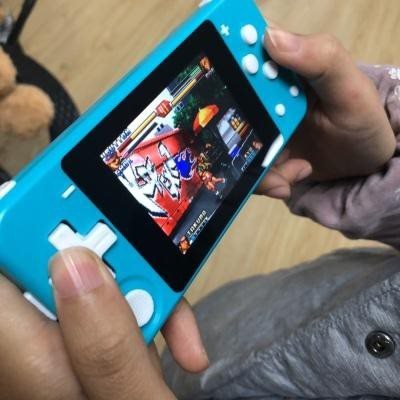 Powkiddy Q90 16GB Open Source Game Console 4000 Games 3.0&#39; HD IPS Screen Linux System Type-C 1500mAh Battery Built-in Speaker - Blue