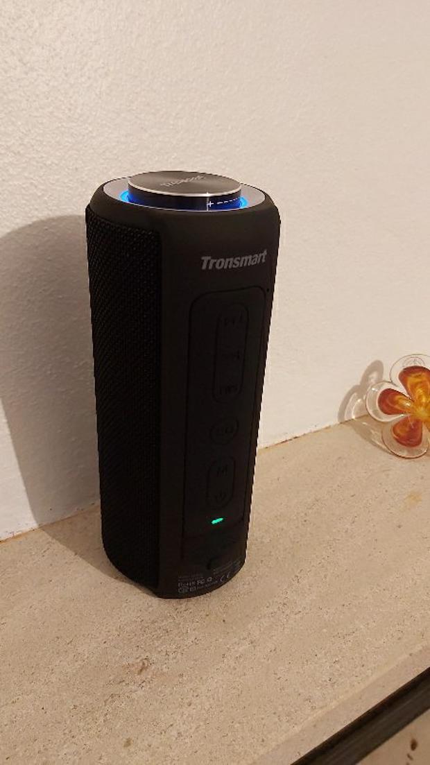 Tronsmart Element T6 Plus Portable Bluetooth 5.0 Speaker with 40W Max Output, Deep Bass, IPX6 Waterproof, TWS - Black