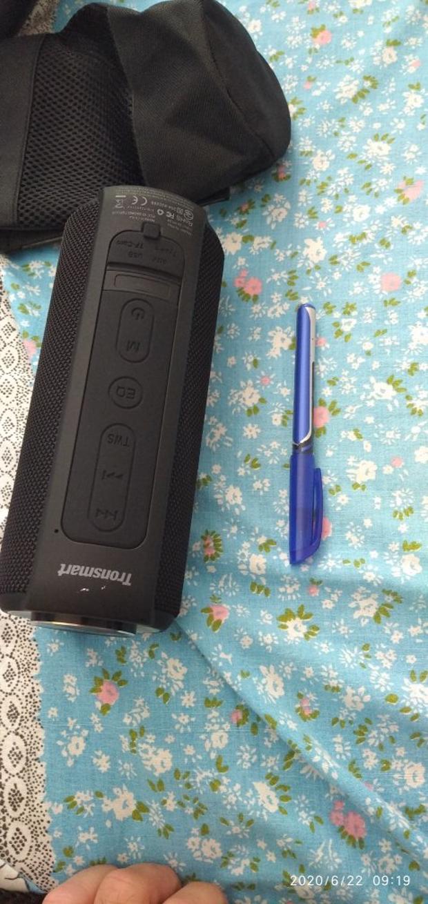 Tronsmart Element T6 Plus Portable Bluetooth 5.0 Speaker with 40W Max Output, Deep Bass, IPX6 Waterproof, TWS - Black