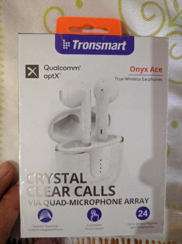 Tronsmart Onyx Ace Bluetooth 5.0 TWS Earphones 4 Microphones Qualcomm QCC3020 Independent Usage aptX/AAC/SBC 24H Playtime Siri Google Assistant IPX5 - White