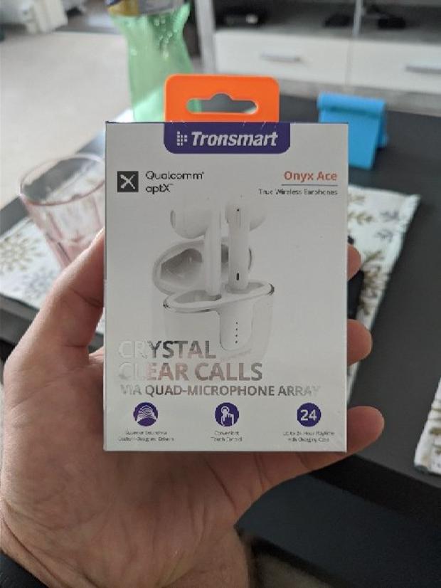 Tronsmart Onyx Ace Bluetooth 5.0 TWS Earphones 4 Microphones Qualcomm QCC3020 Independent Usage aptX/AAC/SBC 24H Playtime Siri Google Assistant IPX5 - White