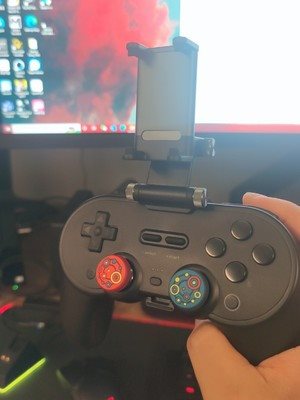 8BitDo Pro 2 Bluetooth Controller with Joystick for Nintendo Switch, PC, macOS, Android, Steam &amp; Raspberry Pi - Grey