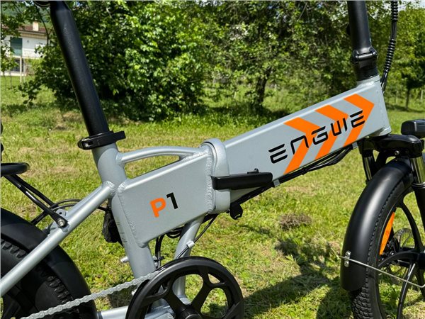 ENGWE P20 20 inch Folding Electric Bike, 250W Silent Motor Torque Sensor, Carbon Belt 36V 9.6Ah Battery 100km range,25km/h Max Speed, Dual Disc Brake, 18.5kg Light Weight Turn Signal - Green