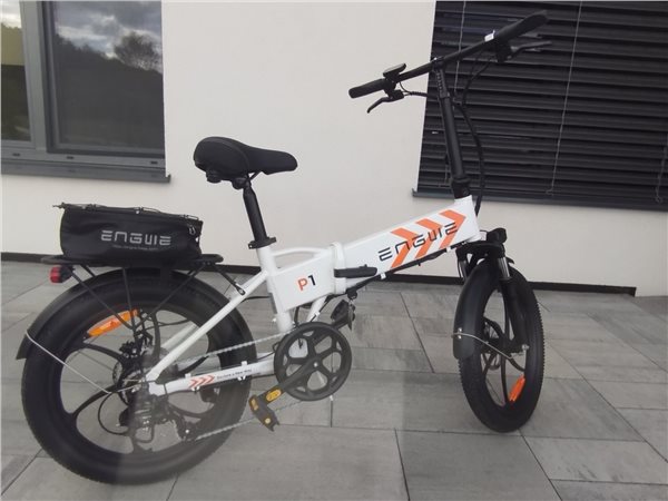 ENGWE P20 20 inch Folding Electric Bike, 250W Silent Motor Torque Sensor, Carbon Belt 36V 9.6Ah Battery 100km range,25km/h Max Speed, Dual Disc Brake, 18.5kg Light Weight Turn Signal - Green