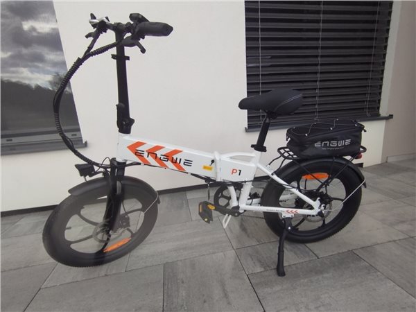 ENGWE P20 20 inch Folding Electric Bike, 250W Silent Motor Torque Sensor, Carbon Belt 36V 9.6Ah Battery 100km range,25km/h Max Speed, Dual Disc Brake, 18.5kg Light Weight Turn Signal - Green