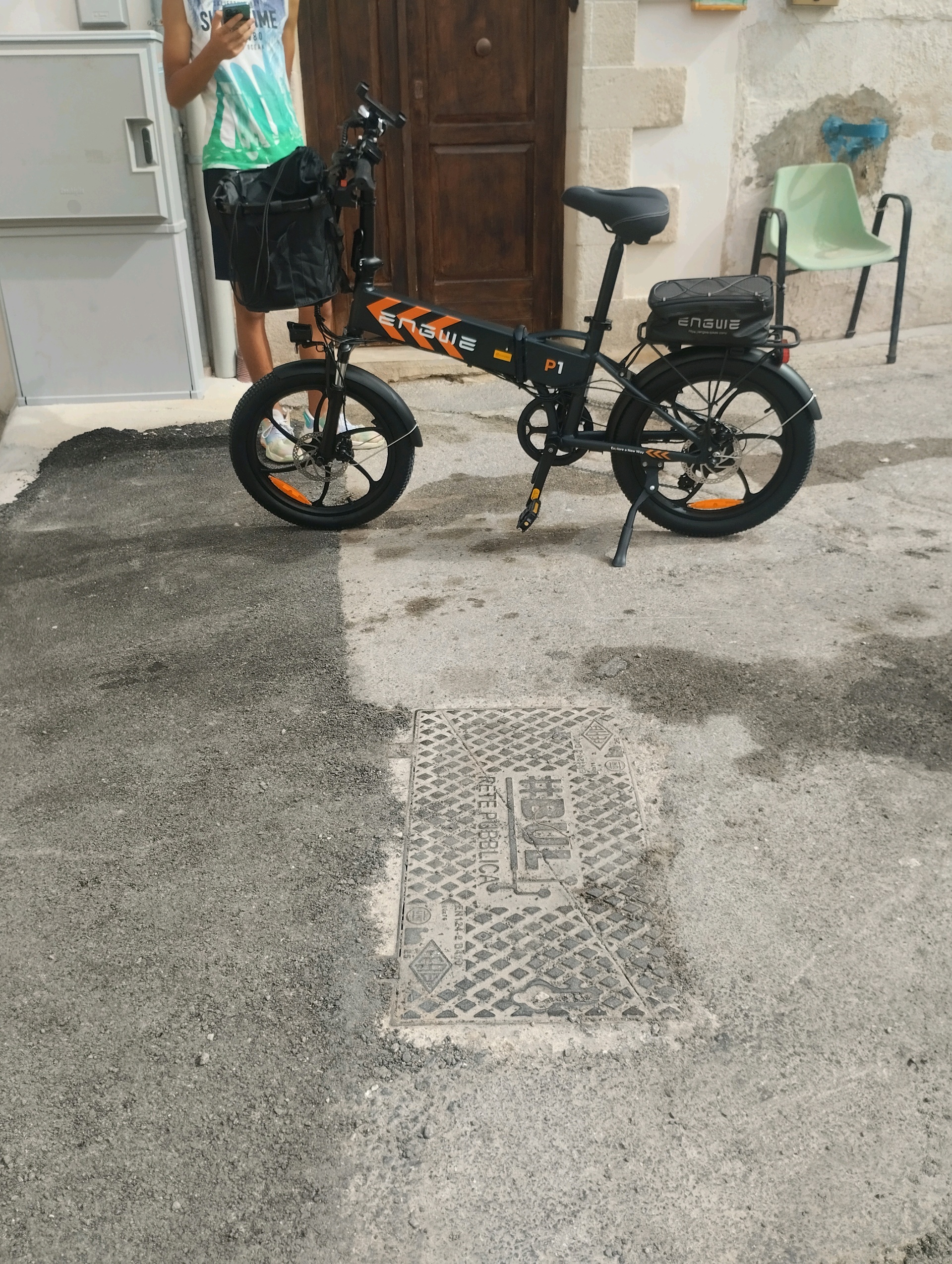 ENGWE P20 20 inch Folding Electric Bike, 250W Silent Motor Torque Sensor, Carbon Belt 36V 9.6Ah Battery 100km range,25km/h Max Speed, Dual Disc Brake, 18.5kg Light Weight Turn Signal - Green