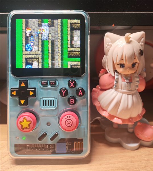 Powkiddy RGB20 Pro Handheld Game Console, Open Source Linux, 3.2-inch 1024*768 IPS Screen, 16GB + 128GB TF Card, Built-in Cavity Speaker, 6 Hours Autonomy, 64-bit 3D Simulators, HD Output - Blue